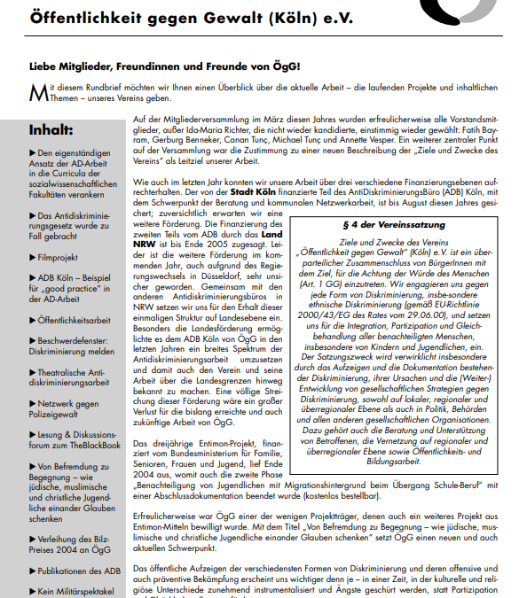 Rundbrief 2005*